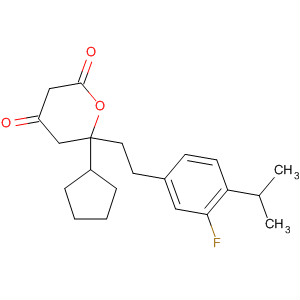 2H-Pyran-2,4(3H)-dione,  6-cyclopentyl-6-[2-[3-fluoro-4-(1-methylethyl)phenyl]ethyl]dihydro-
