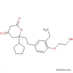 Molecular Structure of 749929-54-2 (2H-Pyran-2,4(3H)-dione,
6-cyclopentyl-6-[2-[3-ethyl-4-(2-hydroxyethoxy)phenyl]ethyl]dihydro-)