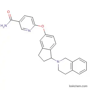 3-Pyridinecarboxamide,
6-[[1-(3,4-dihydro-2(1H)-isoquinolinyl)-2,3-dihydro-1H-inden-5-yl]oxy]-