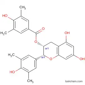 Molecular Structure of 765956-07-8 (Benzoic acid, 4-hydroxy-3,5-dimethyl-,
(2R,3R)-3,4-dihydro-5,7-dihydroxy-2-(4-hydroxy-3,5-dimethylphenyl)-2H
-1-benzopyran-3-yl ester, rel-)