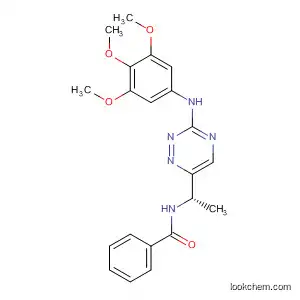 Molecular Structure of 774460-90-1 (Benzamide,
N-[(1S)-1-[3-[(3,4,5-trimethoxyphenyl)amino]-1,2,4-triazin-6-yl]ethyl]-)