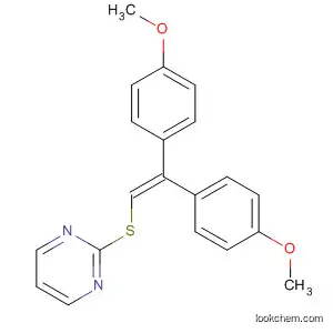 Molecular Structure of 780756-14-1 (Pyrimidine, 2-[[2,2-bis(4-methoxyphenyl)ethenyl]thio]-)