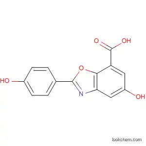 Molecular Structure of 785779-05-7 (7-Benzoxazolecarboxylic acid, 5-hydroxy-2-(4-hydroxyphenyl)-)
