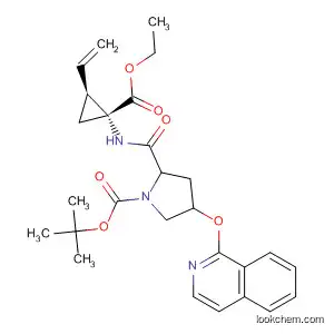 Molecular Structure of 790304-85-7 (1-Pyrrolidinecarboxylic acid,
2-[[[(1R,2S)-2-ethenyl-1-(ethoxycarbonyl)cyclopropyl]amino]carbonyl]-4-
(1-isoquinolinyloxy)-, 1,1-dimethylethyl ester, (2S,4R)-)