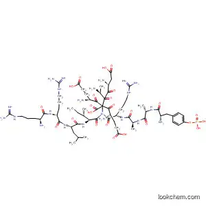 Molecular Structure of 118447-68-0 (Glycine,
L-arginyl-L-arginyl-L-leucyl-L-isoleucyl-L-a-glutamyl-L-a-aspartyl-L-alanyl-L
-a-glutamyl-O-phosphono-L-tyrosyl-L-alanyl-L-alanyl-L-arginyl-)