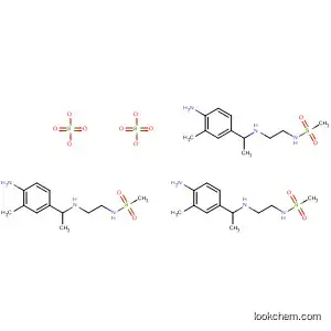 Molecular Structure of 120018-37-3 (Methanesulfonamide, N-[2-[(4-amino-3-methylphenyl)ethylamino]ethyl]-,
sulfate (3:2))