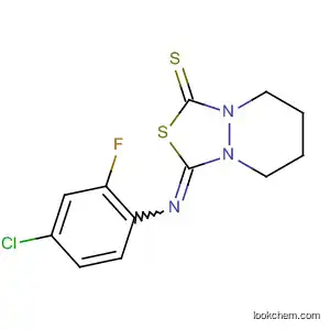 Molecular Structure of 162101-41-9 (1H,3H-[1,3,4]Thiadiazolo[3,4-a]pyridazine-1-thione,
3-[(4-chloro-2-fluorophenyl)imino]tetrahydro-)