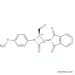 2-Azetidinecarboxaldehyde,
3-(1,3-dihydro-1,3-dioxo-2H-isoindol-2-yl)-1-(4-methoxyphenyl)-4-oxo-,
(2R,3S)-rel-