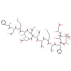 Molecular Structure of 163658-48-8 (L-Alanine,
L-phenylalanyl-L-asparaginyl-L-lysyl-L-isoleucyl-L-a-glutamyl-L-isoleucyl-L-
asparaginyl-L-asparaginyl-L-lysyl-L-leucyl-L-a-glutamyl-L-phenylalanyl-L-a
-glutamyl-L-seryl-)