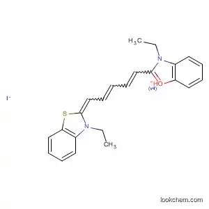 Molecular Structure of 18371-32-9 (Benzoxazolium,
3-ethyl-2-[5-(3-ethyl-2(3H)-benzothiazolylidene)-1,3-pentadienyl]-,
iodide)
