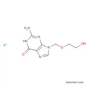 Molecular Structure of 185031-59-8 (6H-Purin-6-one, 2-amino-1,9-dihydro-9-[(2-hydroxyethoxy)methyl]-,
potassium salt)