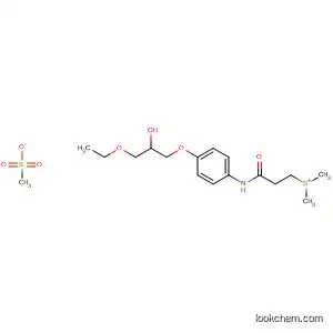 Molecular Structure of 191599-55-0 (Sulfonium,[3-[[4-(3-ethoxy-2-hydroxypropoxy)phenyl]amino]-3-oxopropyl]dimethyl-,methanesulfonate (salt))