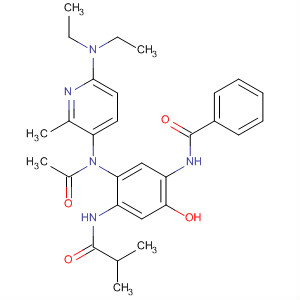Molecular Structure of 194936-50-0 (Benzamide,
N-[5-[acetyl[6-(diethylamino)-2-methyl-3-pyridinyl]amino]-2-hydroxy-4-[(
2-methyl-1-oxopropyl)amino]phenyl]-)
