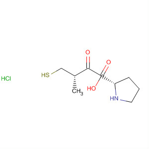 Molecular Structure of 198342-23-3 (L-Proline, 1-[(2S)-3-mercapto-2-methyl-1-oxopropyl]-, hydrochloride)