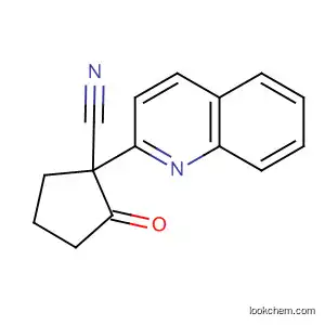 Molecular Structure of 21369-18-6 (Cyclopentanecarbonitrile, 2-oxo-1-(2-quinolinyl)-)