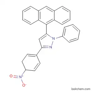 Molecular Structure of 21515-26-4 (1H-Pyrazole, 5-(9-anthracenyl)-4,5-dihydro-3-(4-nitrophenyl)-1-phenyl-)