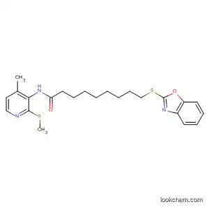 Molecular Structure of 225940-73-8 (Nonanamide,
9-(2-benzoxazolylthio)-N-[4-methyl-2-(methylthio)-3-pyridinyl]-)