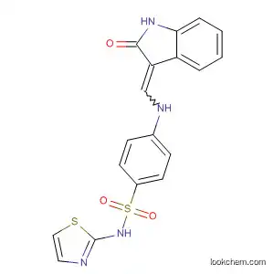 Molecular Structure of 388627-59-6 (Benzenesulfonamide,
4-[[(1,2-dihydro-2-oxo-3H-indol-3-ylidene)methyl]amino]-N-2-thiazolyl-)