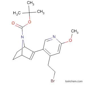 Molecular Structure of 510748-17-1 (7-Azabicyclo[2.2.1]hept-2-ene-7-carboxylic acid,
2-[4-(2-bromoethyl)-6-methoxy-3-pyridinyl]-, 1,1-dimethylethyl ester)