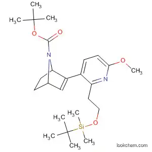 Molecular Structure of 510748-46-6 (7-Azabicyclo[2.2.1]hept-2-ene-7-carboxylic acid,
2-[2-[2-[[(1,1-dimethylethyl)dimethylsilyl]oxy]ethyl]-6-methoxy-3-pyridinyl]
-, 1,1-dimethylethyl ester)