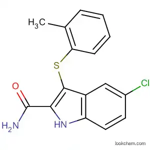 Molecular Structure of 540740-74-7 (1H-Indole-2-carboxamide, 5-chloro-3-[(2-methylphenyl)thio]-)