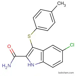 Molecular Structure of 540740-75-8 (1H-Indole-2-carboxamide, 5-chloro-3-[(4-methylphenyl)thio]-)