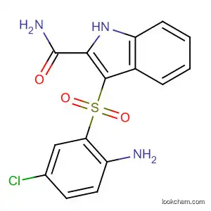 Molecular Structure of 540740-85-0 (1H-Indole-2-carboxamide, 3-[(2-amino-5-chlorophenyl)sulfonyl]-)