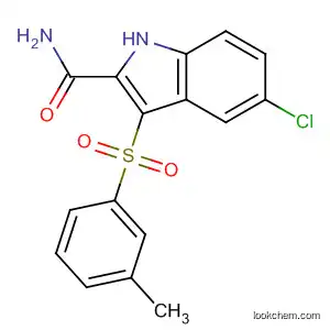 Molecular Structure of 540740-87-2 (1H-Indole-2-carboxamide, 5-chloro-3-[(3-methylphenyl)sulfonyl]-)