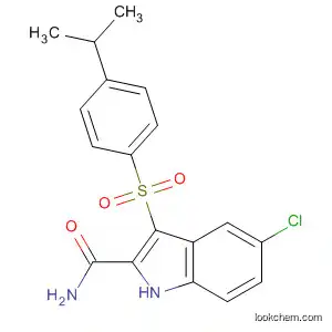 Molecular Structure of 540740-90-7 (1H-Indole-2-carboxamide, 5-chloro-3-[[4-(1-methylethyl)phenyl]sulfonyl]-)