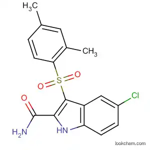 Molecular Structure of 540740-92-9 (1H-Indole-2-carboxamide, 5-chloro-3-[(2,4-dimethylphenyl)sulfonyl]-)