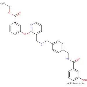 Benzoic acid,
3-[[3-[[[[4-[[(3-hydroxybenzoyl)amino]methyl]phenyl]methyl]amino]carbon
yl]-2-pyridinyl]oxy]-, ethyl ester