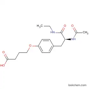 Molecular Structure of 596119-78-7 (Butanoic acid,
4-[4-[(2S)-2-(acetylamino)-3-(ethylamino)-3-oxopropyl]phenoxy]-)
