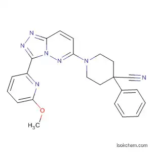 Molecular Structure of 596825-10-4 (4-Piperidinecarbonitrile,
1-[3-(6-methoxy-2-pyridinyl)-1,2,4-triazolo[4,3-b]pyridazin-6-yl]-4-phenyl-)