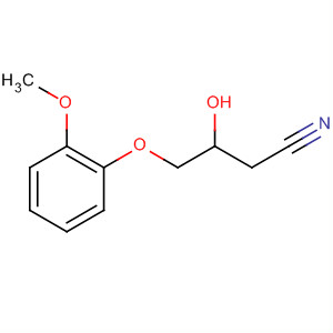 Molecular Structure of 59961-96-5 (Butanenitrile, 3-hydroxy-4-(2-methoxyphenoxy)-)