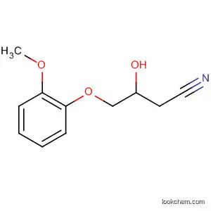 Molecular Structure of 59961-96-5 (Butanenitrile, 3-hydroxy-4-(2-methoxyphenoxy)-)