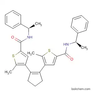 Molecular Structure of 607744-77-4 (2-Thiophenecarboxamide,
4,4'-(1-cyclopentene-1,2-diyl)bis[5-methyl-N-[(1R)-1-phenylethyl]-)