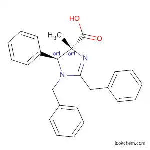Molecular Structure of 630272-97-8 (1H-Imidazole-4-carboxylic acid,
4,5-dihydro-4-methyl-5-phenyl-1,2-bis(phenylmethyl)-, (4R,5S)-rel-)