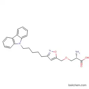Molecular Structure of 675585-66-7 (L-Serine, O-[[3-[5-(9H-carbazol-9-yl)pentyl]-5-isoxazolyl]methyl]-)