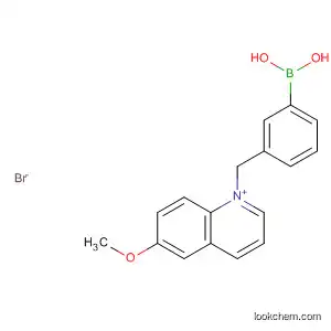 Molecular Structure of 784146-27-6 (Quinolinium, 1-[(3-boronophenyl)methyl]-6-methoxy-, bromide)