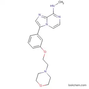 Molecular Structure of 787591-34-8 (Imidazo[1,2-a]pyrazin-8-amine,
N-methyl-3-[3-[2-(4-morpholinyl)ethoxy]phenyl]-)