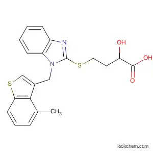 Molecular Structure of 796964-35-7 (Butanoic acid,
4-[[1-[(4-methylbenzo[b]thien-3-yl)methyl]-1H-benzimidazol-2-yl]thio]-,
hydrate)