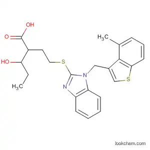 Molecular Structure of 796964-39-1 (Butanoic acid,
4-[[1-[(4-methylbenzo[b]thien-3-yl)methyl]-1H-benzimidazol-2-yl]thio]-,
compd. with 2-propanol)