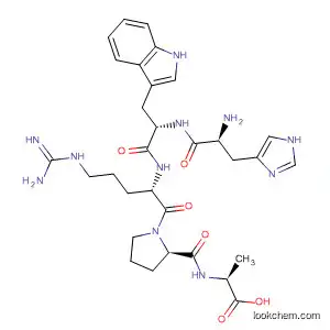 Molecular Structure of 796964-42-6 (L-Alanine, L-histidyl-L-tryptophyl-L-arginyl-L-prolyl-)