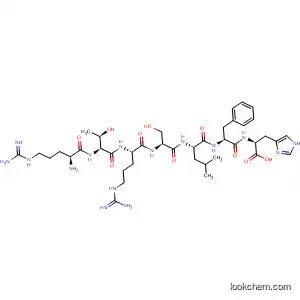 Molecular Structure of 797031-99-3 (L-Histidine, L-arginyl-L-threonyl-L-arginyl-L-seryl-L-leucyl-L-phenylalanyl-)