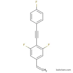 Molecular Structure of 797047-47-3 (Benzene, 5-ethenyl-1,3-difluoro-2-[(4-fluorophenyl)ethynyl]-)