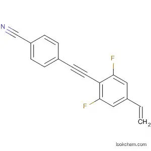 Molecular Structure of 797047-48-4 (Benzonitrile, 4-[(4-ethenyl-2,6-difluorophenyl)ethynyl]-)