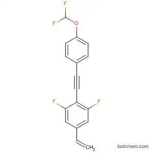 Molecular Structure of 797047-51-9 (Benzene, 2-[[4-(difluoromethoxy)phenyl]ethynyl]-5-ethenyl-1,3-difluoro-)