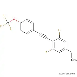 Molecular Structure of 797047-52-0 (Benzene, 5-ethenyl-1,3-difluoro-2-[[4-(trifluoromethoxy)phenyl]ethynyl]-)