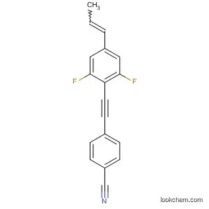 Molecular Structure of 797047-54-2 (Benzonitrile, 4-[[2,6-difluoro-4-(1E)-1-propenylphenyl]ethynyl]-)
