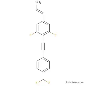 Molecular Structure of 797047-55-3 (Benzene,
2-[[4-(difluoromethyl)phenyl]ethynyl]-1,3-difluoro-5-(1E)-1-propenyl-)